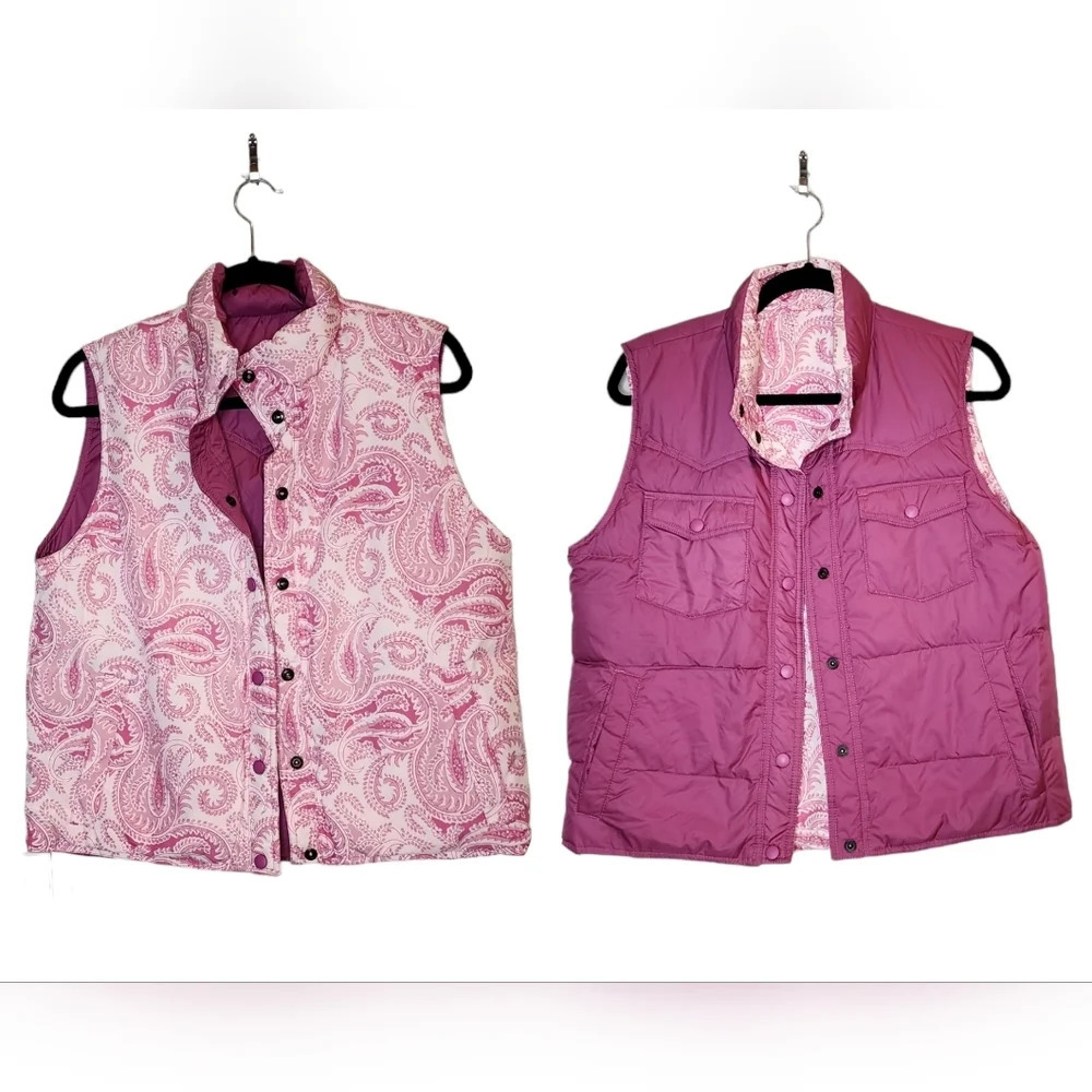 Lands' End Pink Reversible Vest